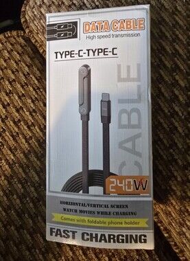 Type-C to Type-C Fast Charging Data Cable - Black